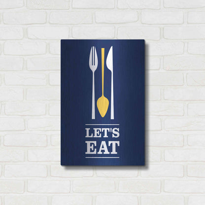 Luxe Metal Art 'Let’s Eat' by Genesis Duncan, Metal Wall Art,16x24