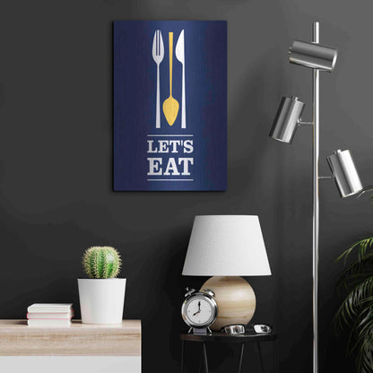 Luxe Metal Art 'Let’s Eat' by Genesis Duncan, Metal Wall Art,16x24