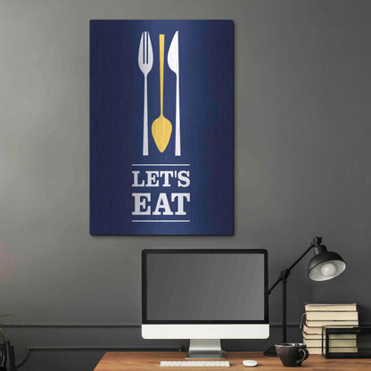 Luxe Metal Art 'Let’s Eat' by Genesis Duncan, Metal Wall Art,24x36