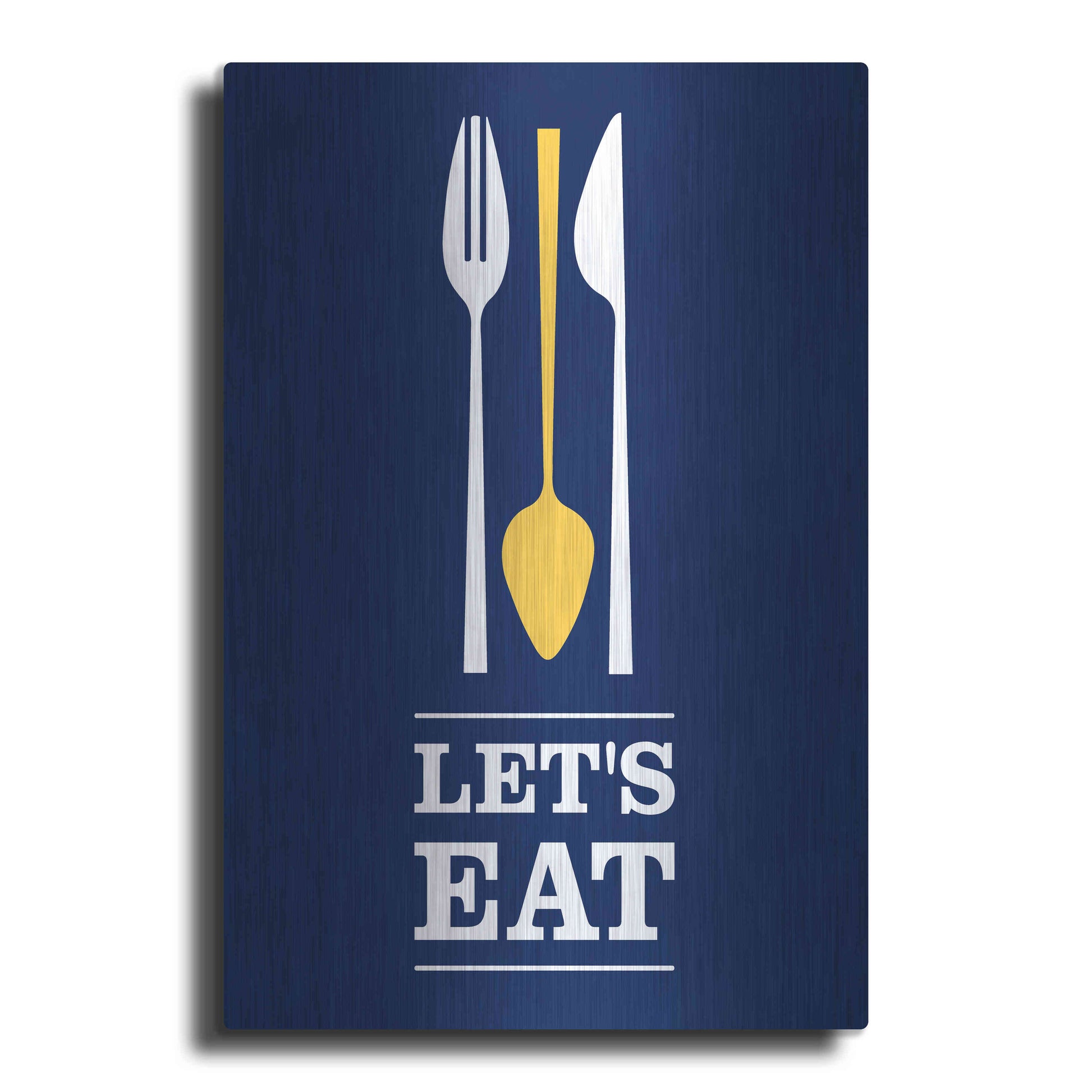 Luxe Metal Art 'Let’s Eat' by Genesis Duncan, Metal Wall Art