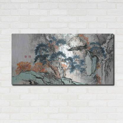 Luxe Metal Art 'Bird's Eye View' by River Han, Metal Wall Art,48x24