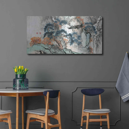 Luxe Metal Art 'Bird's Eye View' by River Han, Metal Wall Art,48x24