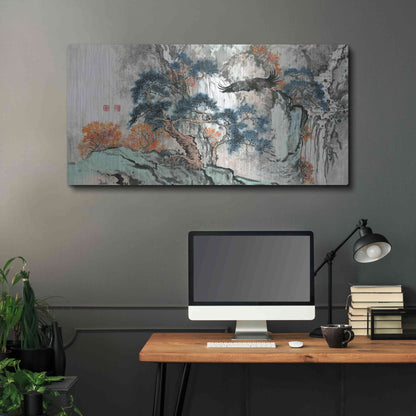 Luxe Metal Art 'Bird's Eye View' by River Han, Metal Wall Art,48x24