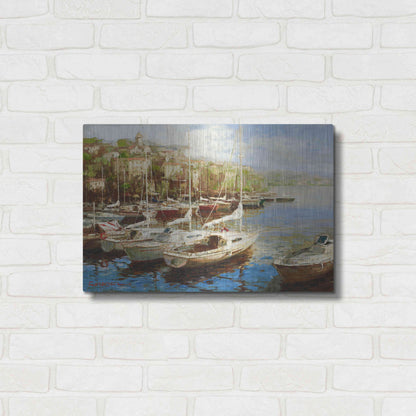 Luxe Metal Art 'Harbor Bay' by Furtesen, Metal Wall Art,24x16