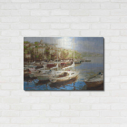 Luxe Metal Art 'Harbor Bay' by Furtesen, Metal Wall Art,36x24