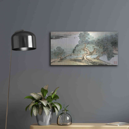 Luxe Metal Art 'A Stroll Along the Riverbank' by River Han, Metal Wall Art,24x12