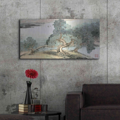 Luxe Metal Art 'A Stroll Along the Riverbank' by River Han, Metal Wall Art,48x24