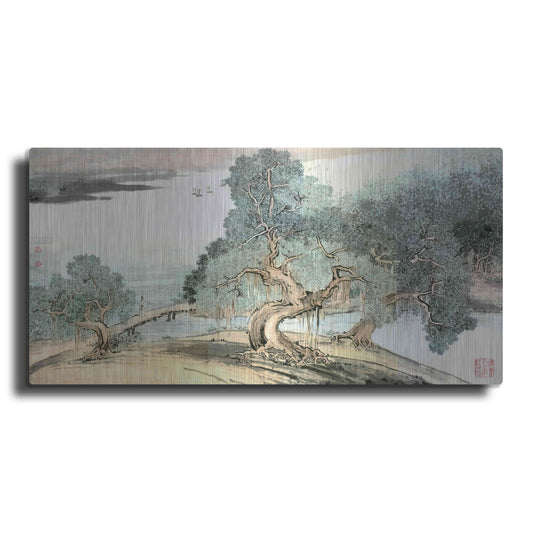 Luxe Metal Art 'A Stroll Along the Riverbank' by River Han, Metal Wall Art