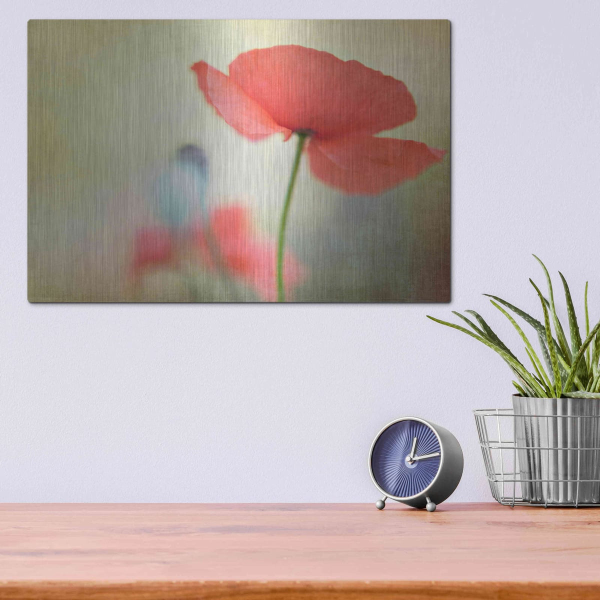 'Poppy' by Kim Fearheiley – Metal Wall Art, 16x12 room view