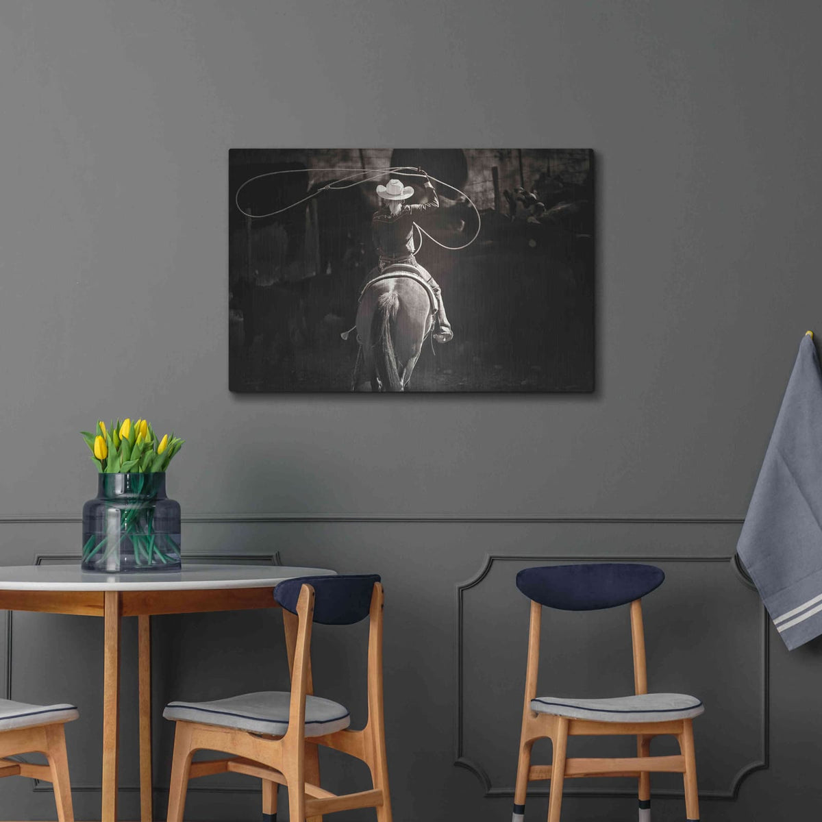 'American Cowgirl' by Lisa Dearing – Metal Wall Art, 36x24 room view