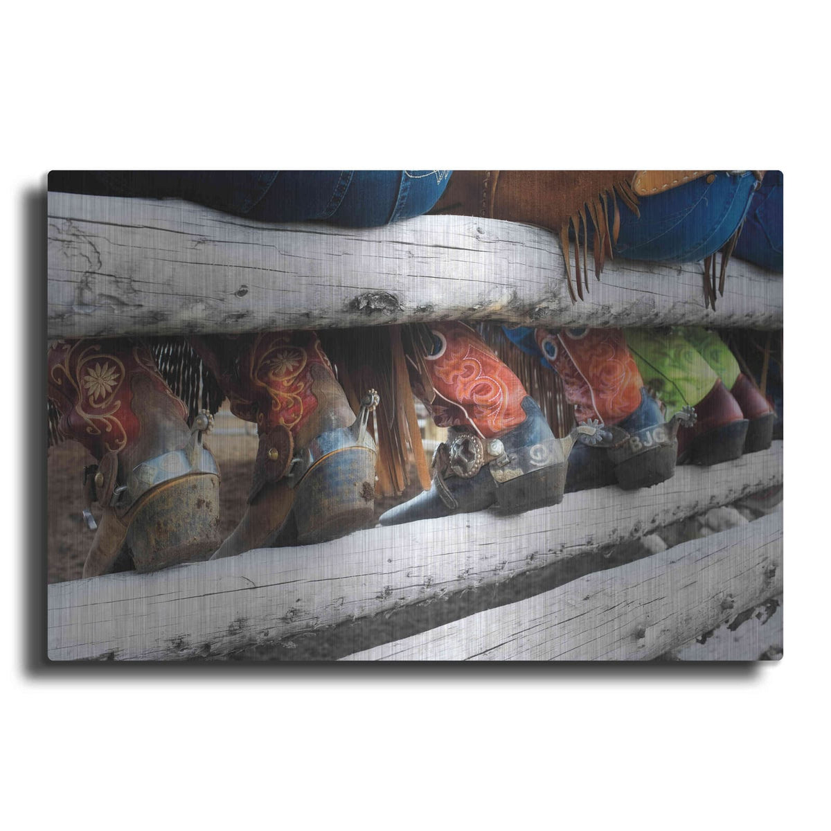 'Boots & Spurs' by Lisa Dearing – Metal Wall Art