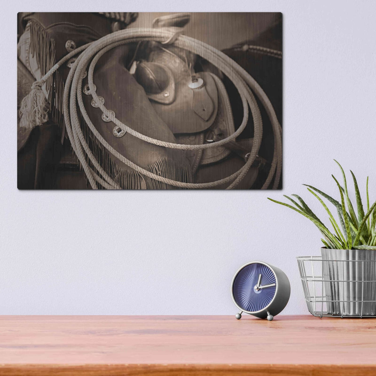 'Cowgirls Lasso' by Lisa Dearing – Metal Wall Art, 16x12 room view
