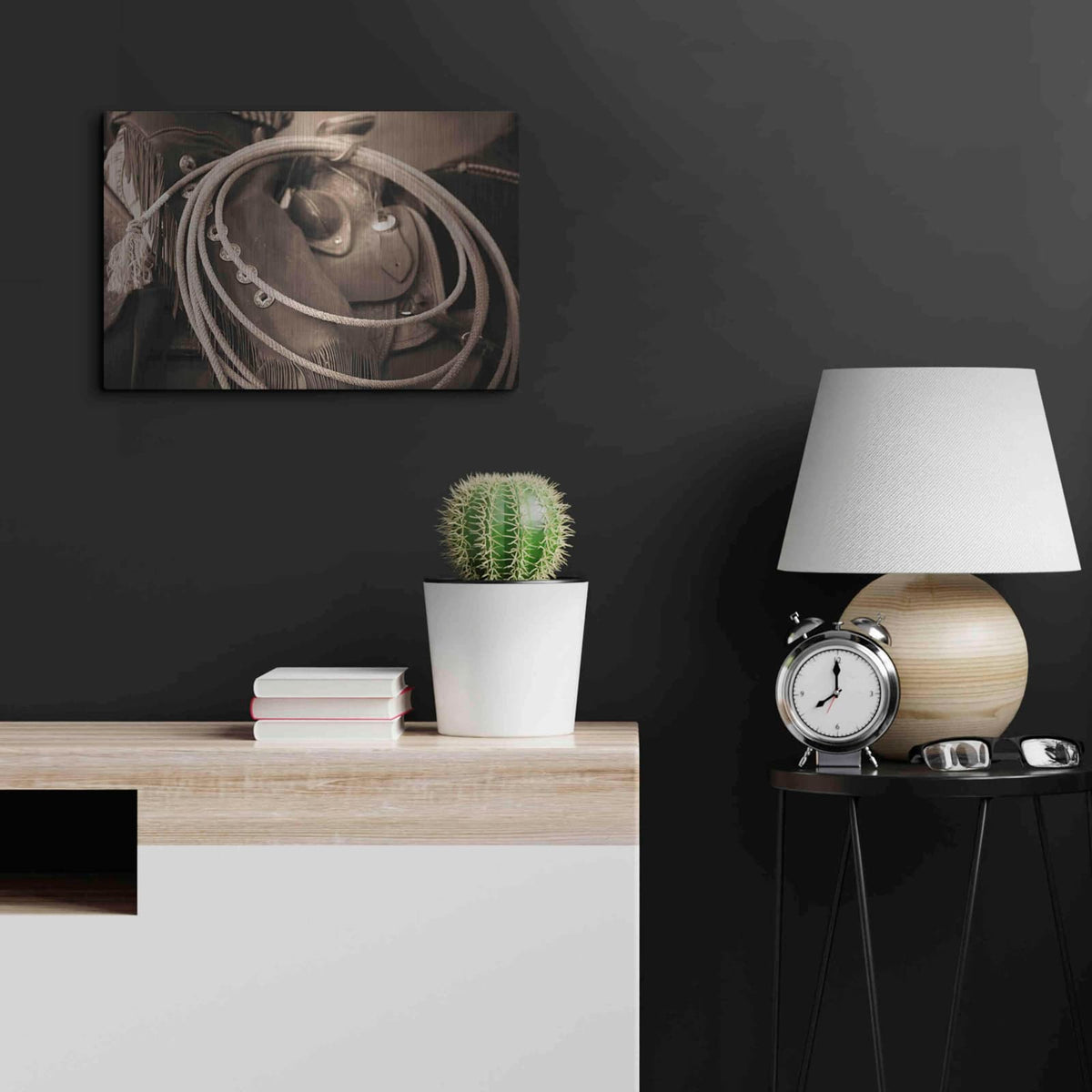 'Cowgirls Lasso' by Lisa Dearing – Metal Wall Art, 24x16 room view