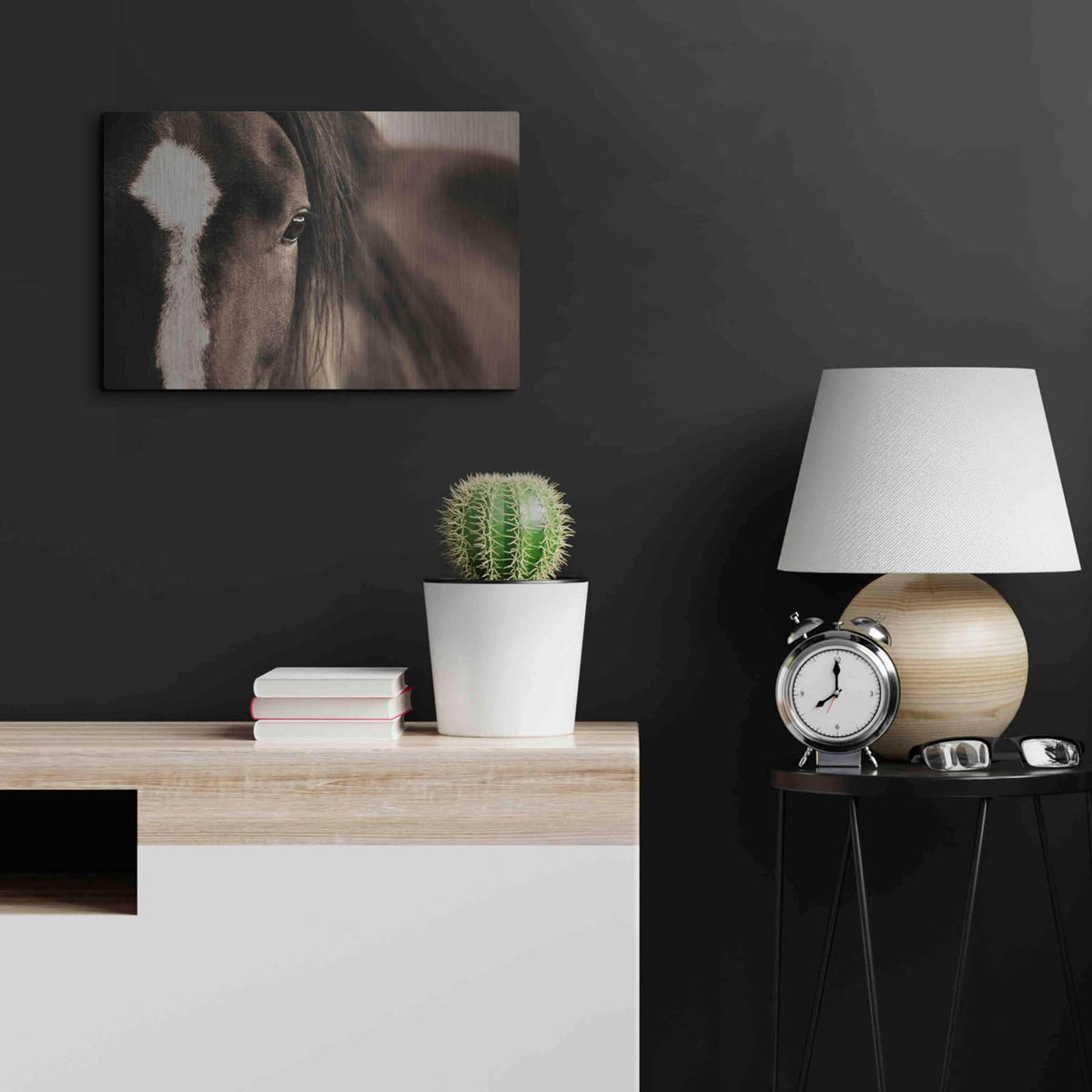 'Dark Eyes' by Lisa Dearing – Metal Wall Art, 24x16 room view