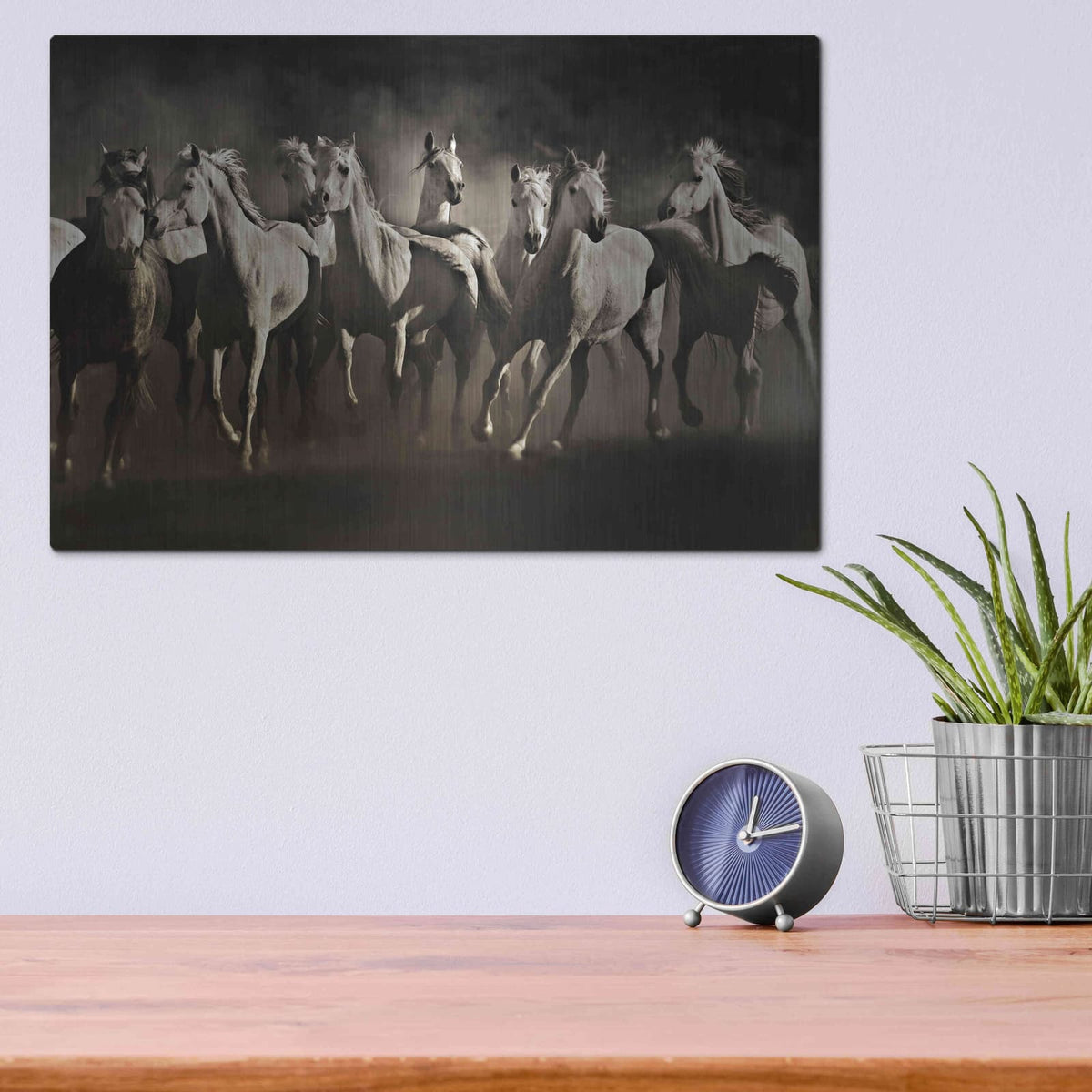 'Dream Horses' by Lisa Dearing – Metal Wall Art, 16x12 room view