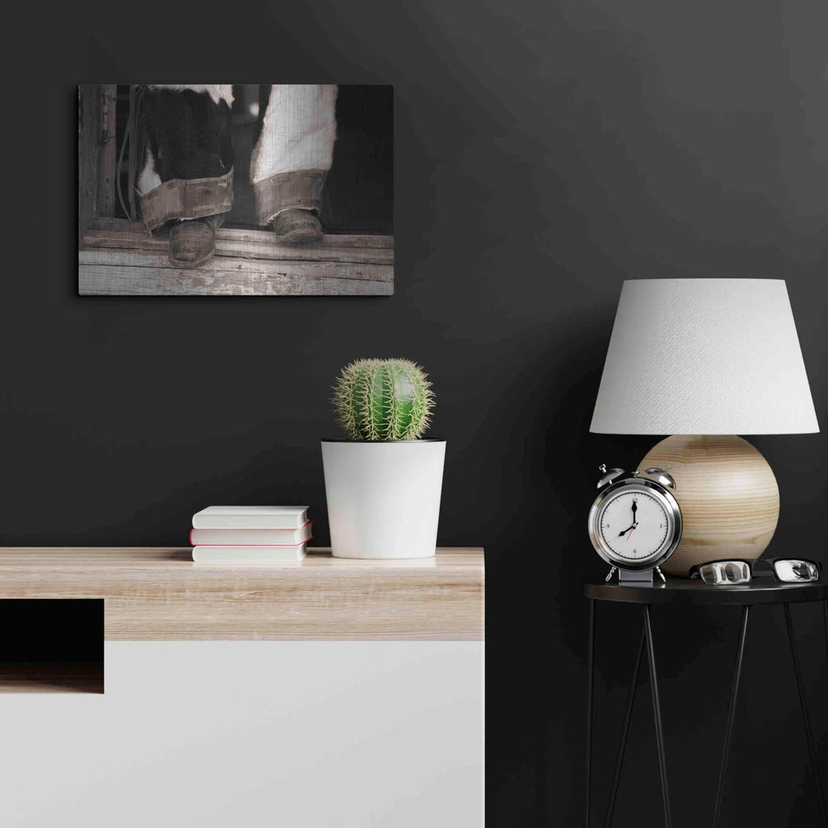 'Furry Chaps' by Lisa Dearing – Metal Wall Art, 24x16 room view