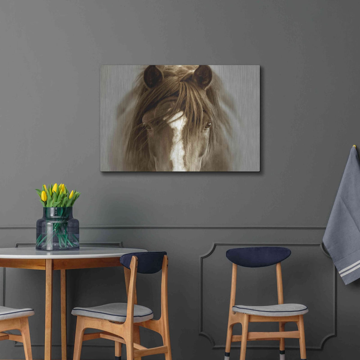 'Ghost Horse' by Lisa Dearing – Metal Wall Art, 36x24 room view