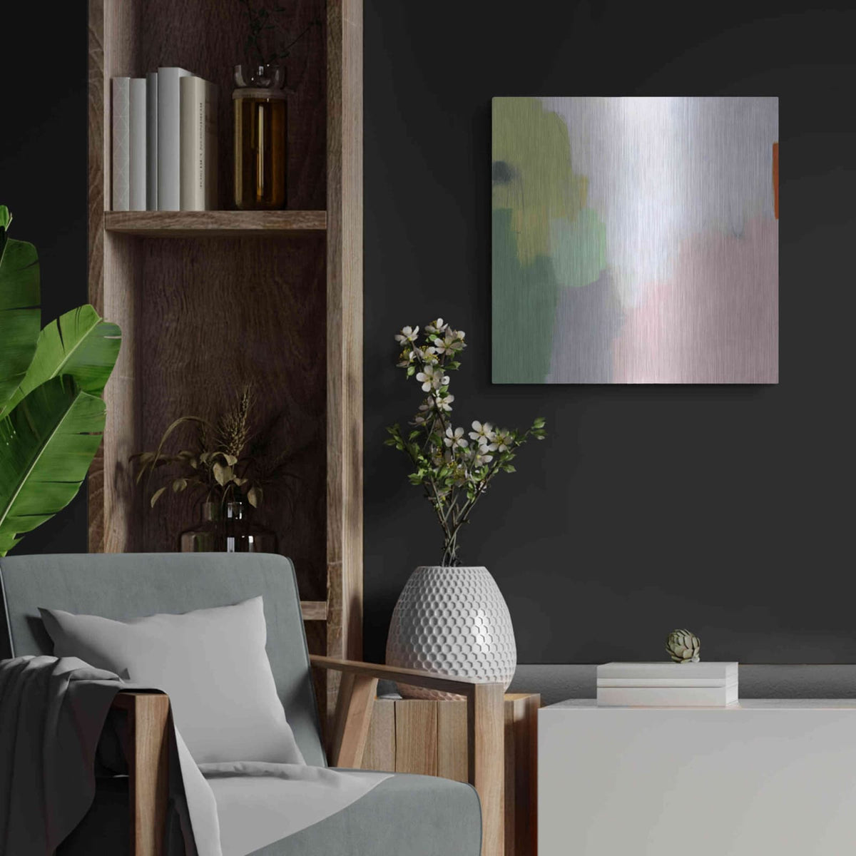 'Lemon Ambrosia' by Melissa Donoho – Metal Wall Art, 24x24 room view