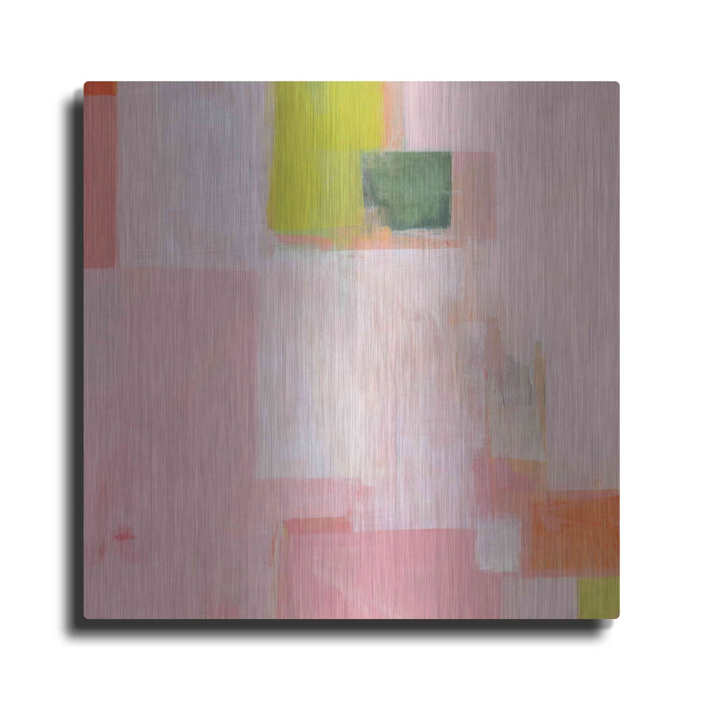 'Pink Squares' by Melissa Donoho – Metal Wall Art