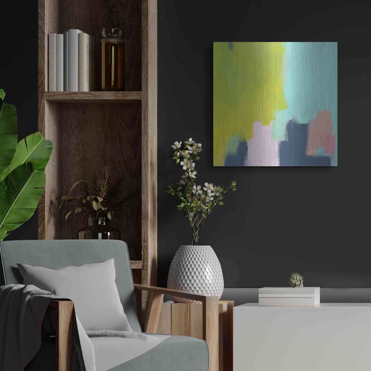 'Pyrus' by Melissa Donoho – Metal Wall Art, 24x24 room view