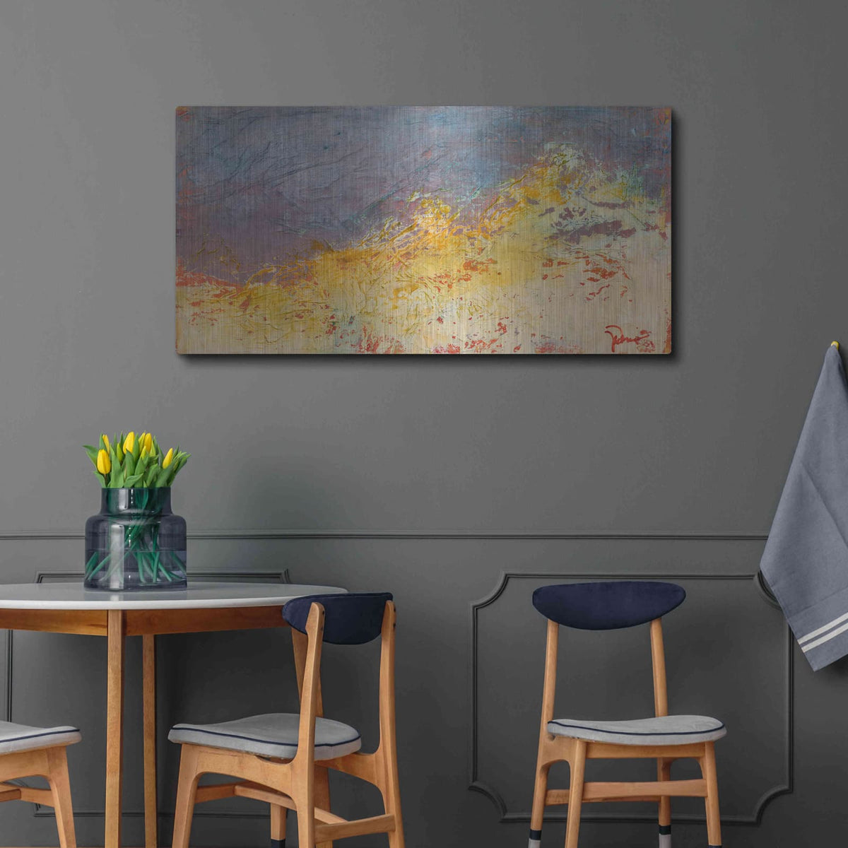 'Aerial' by Patrick Dennis – Metal Wall Art, 48x24 room view