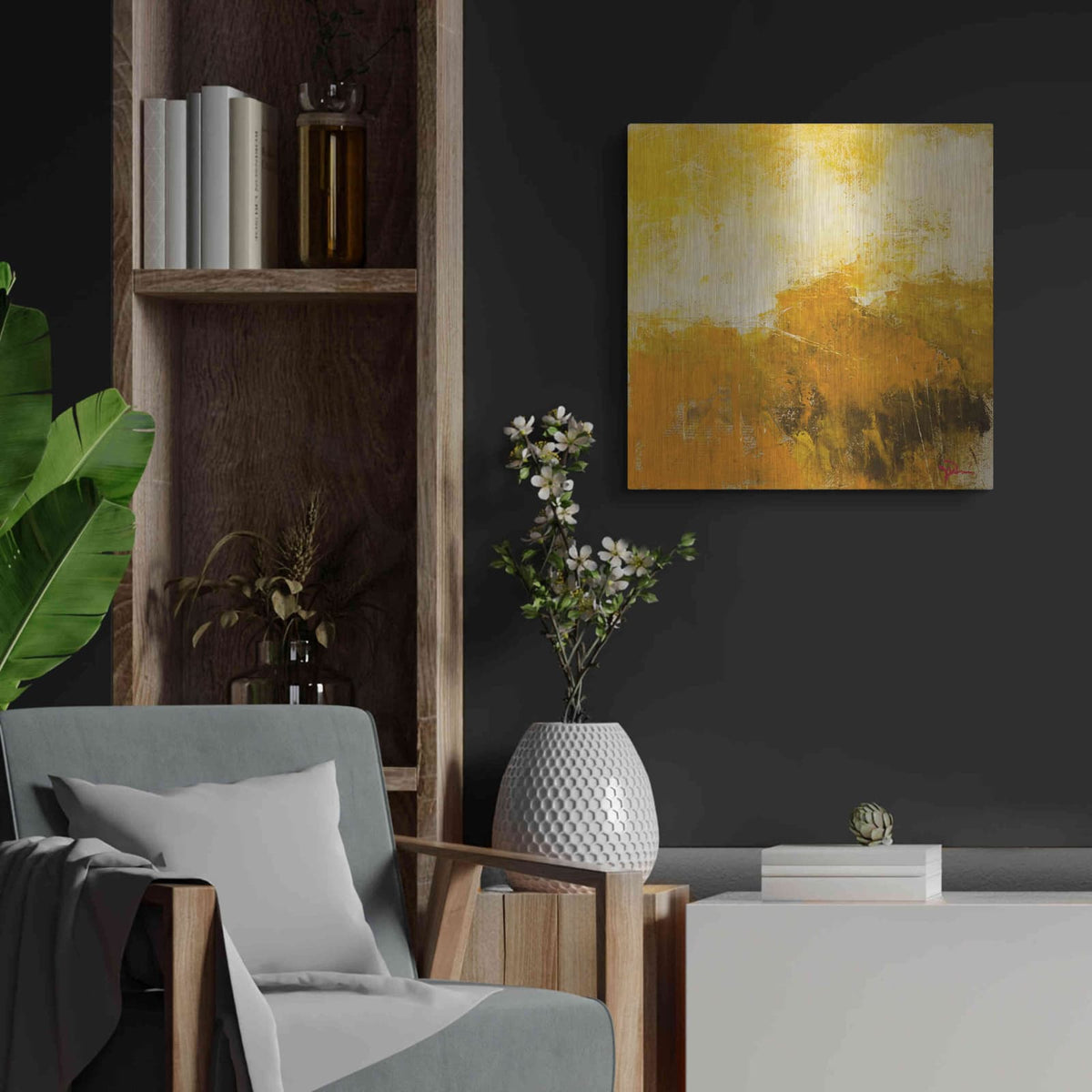 'Autumn of Life' by Patrick Dennis – Metal Wall Art, 24x24 room view