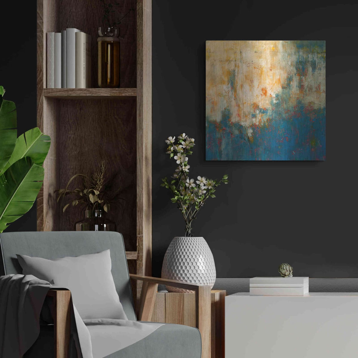 'Breathing Room' by Patrick Dennis – Metal Wall Art, 24x24 room view