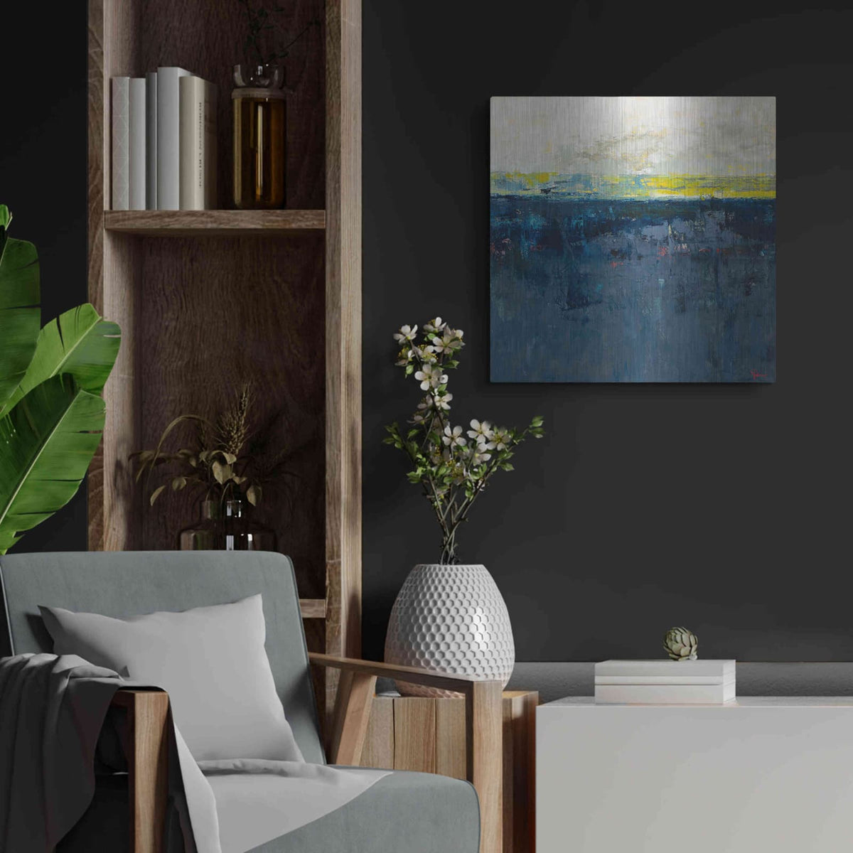 'Clean Slate' by Patrick Dennis – Metal Wall Art, 24x24 room view
