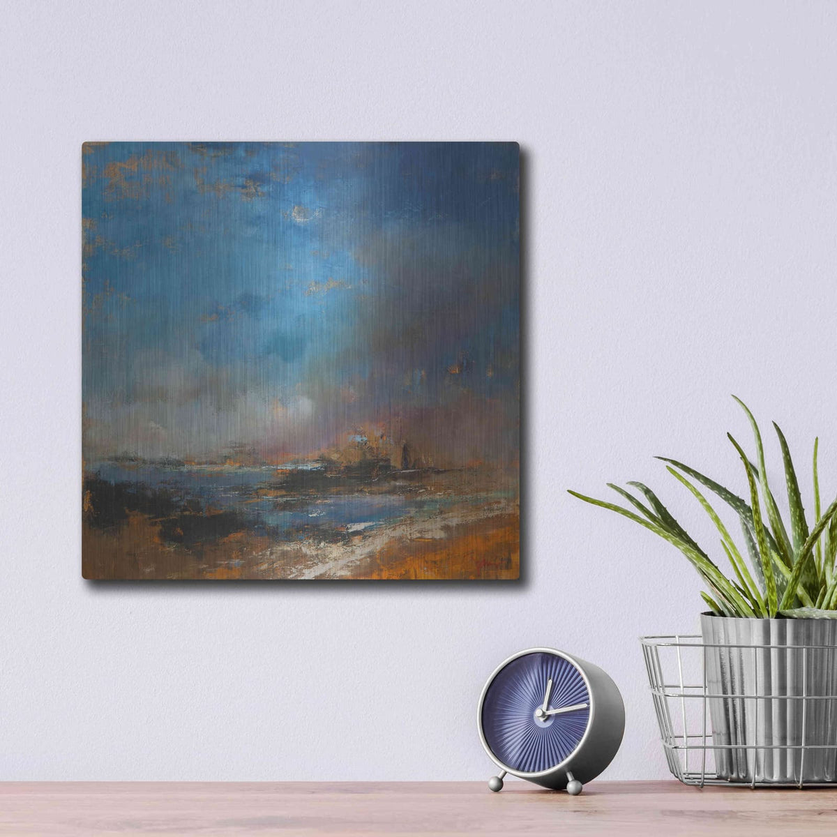 'Reclaimed Land' by Patrick Dennis – Metal Wall Art, 12x12 room view