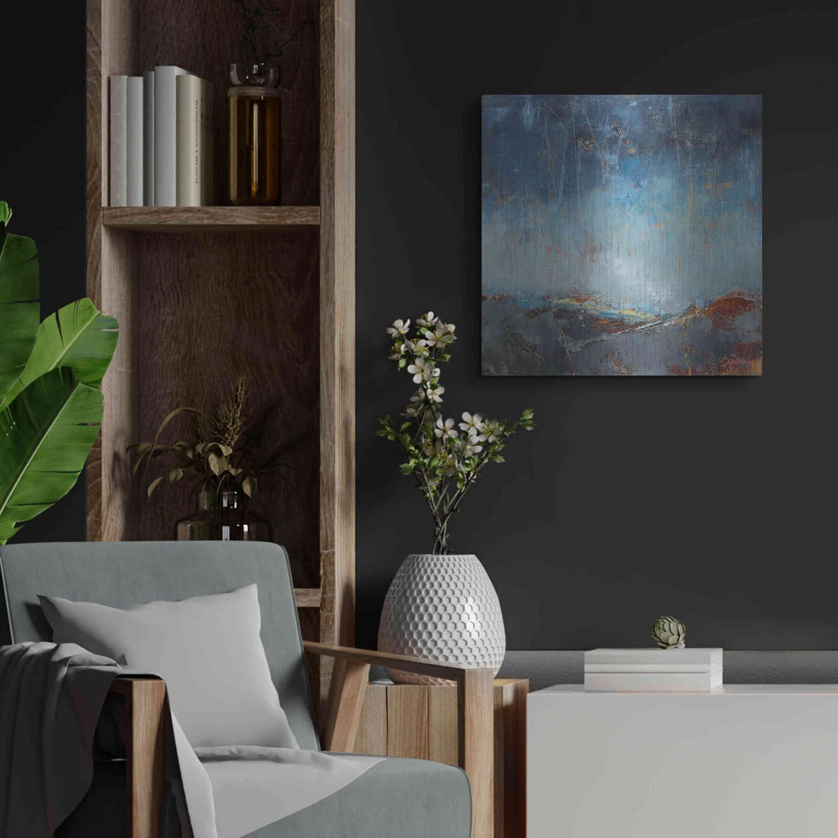 'The Pass' by Patrick Dennis – Metal Wall Art, 24x24 room view
