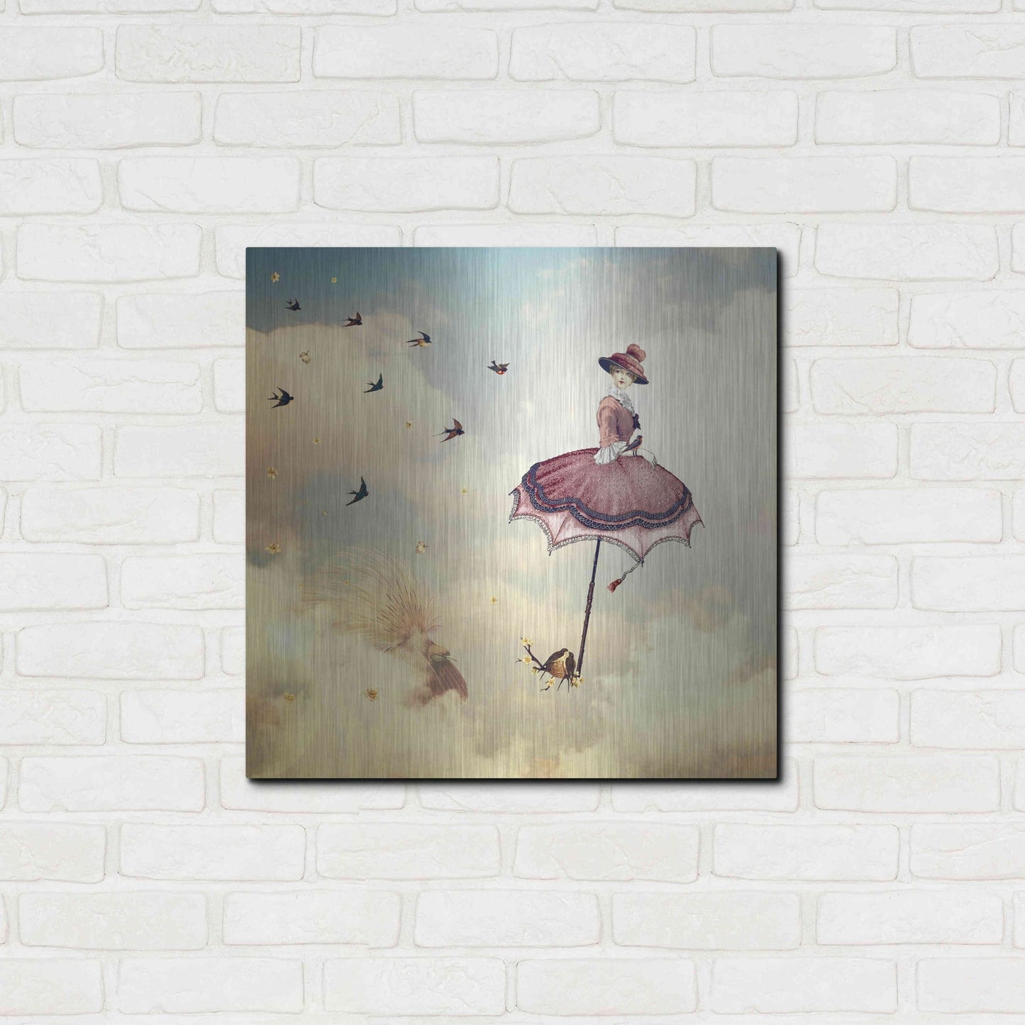 Luxe Metal Art 'Another Kind of Mary Poppins' by Paula Belle Flores, Metal Wall Art,24x24