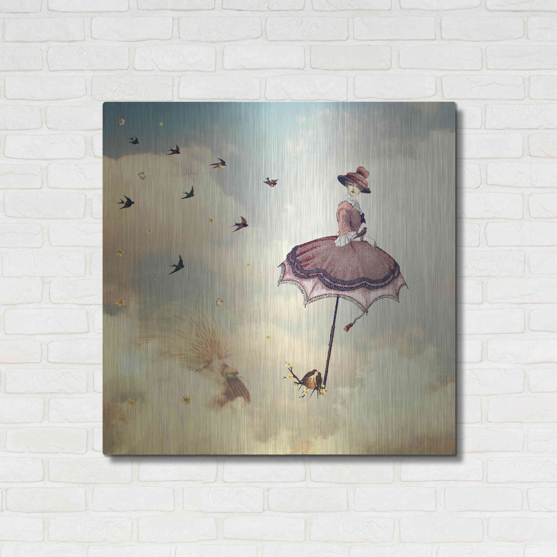 Luxe Metal Art 'Another Kind of Mary Poppins' by Paula Belle Flores, Metal Wall Art,36x36