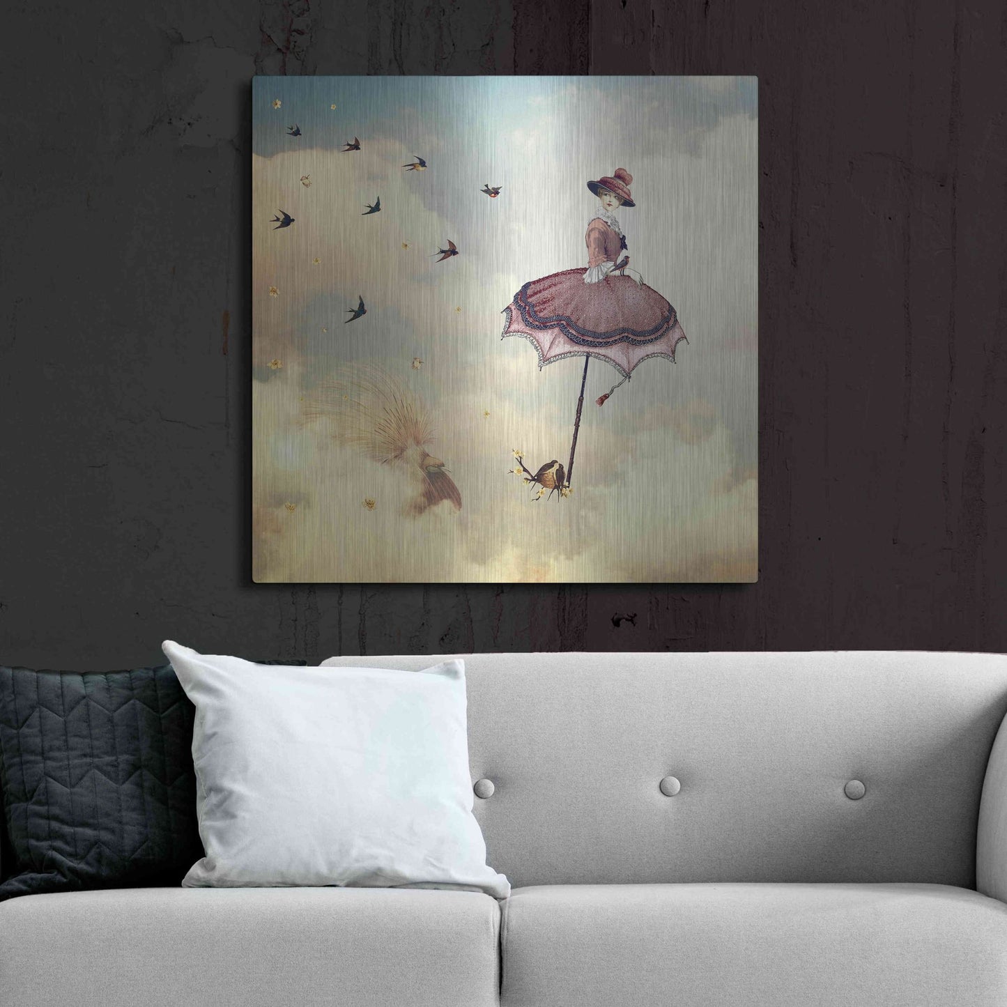 Luxe Metal Art 'Another Kind of Mary Poppins' by Paula Belle Flores, Metal Wall Art,36x36