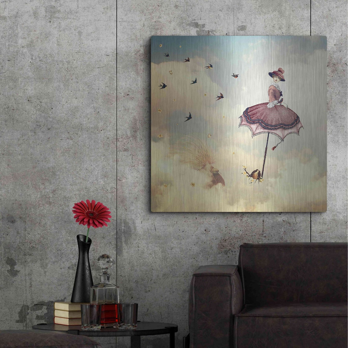 Luxe Metal Art 'Another Kind of Mary Poppins' by Paula Belle Flores, Metal Wall Art,36x36