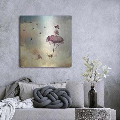 Luxe Metal Art 'Another Kind of Mary Poppins' by Paula Belle Flores, Metal Wall Art,36x36