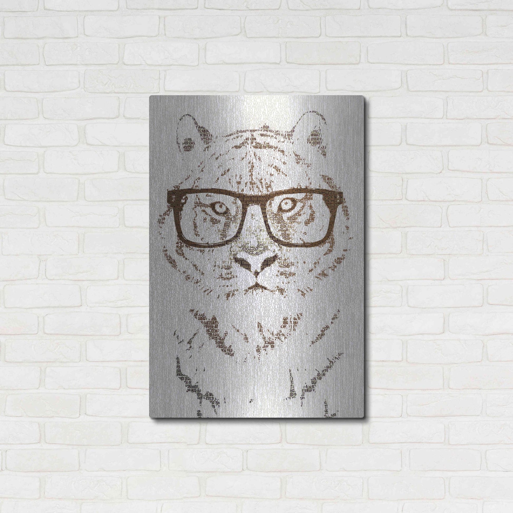 Luxe Metal Art 'Hipster Tiger' by Paula Belle Flores, Metal Wall Art,24x36