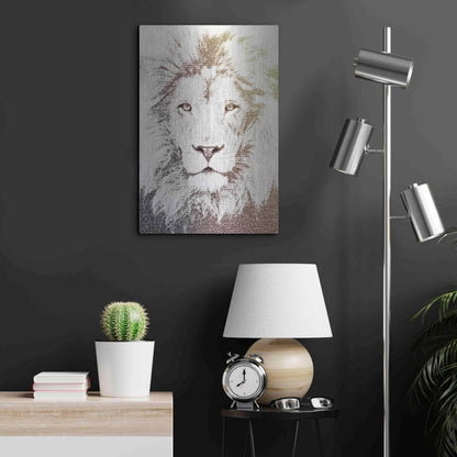Luxe Metal Art 'Lion' by Paula Belle Flores, Metal Wall Art,16x24