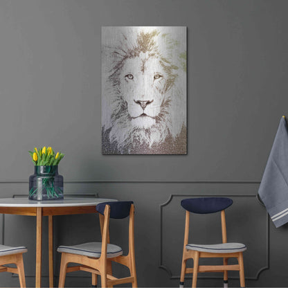 Luxe Metal Art 'Lion' by Paula Belle Flores, Metal Wall Art,24x36