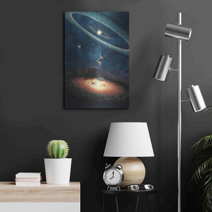 Luxe Metal Art 'My Dream House in Another Galaxy' by Paula Belle Flores, Metal Wall Art,16x24