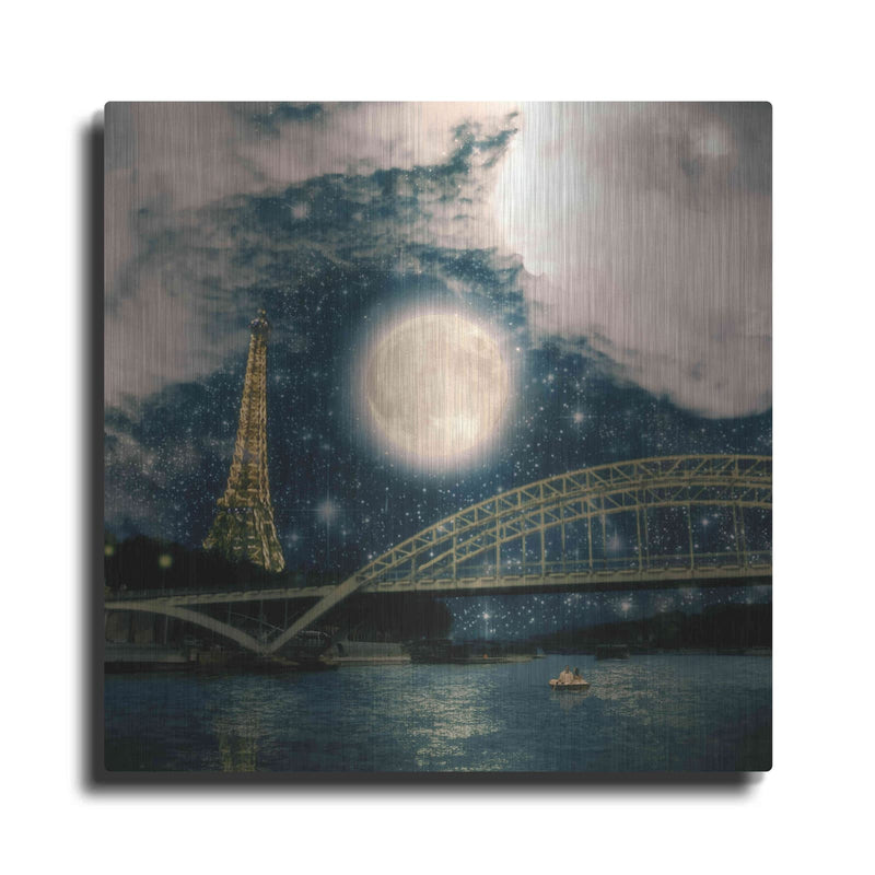 'One Starry Night in Paris' by Paula Belle Flores – Metal Wall Art