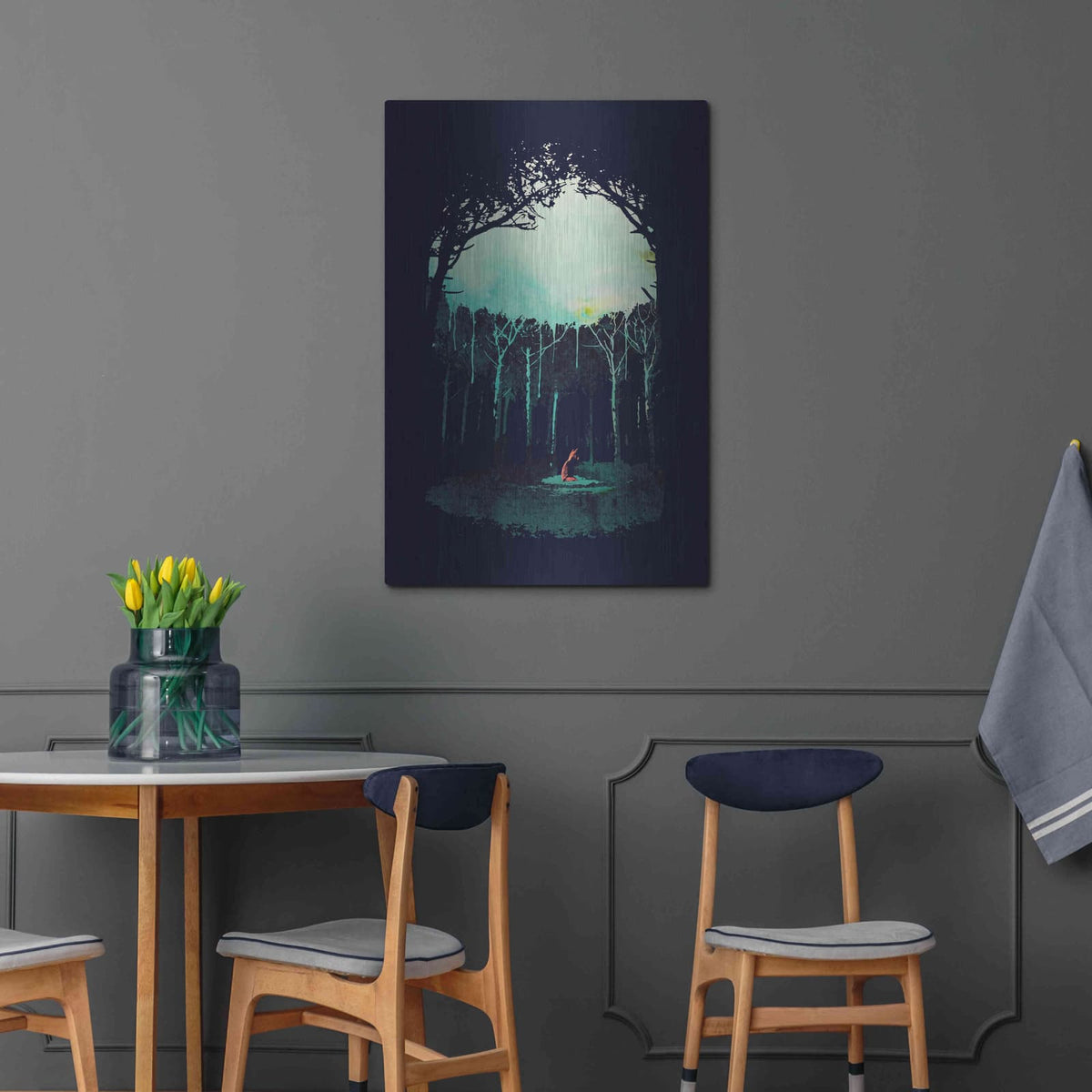 'Deep In The Forest' by Robert Farkas – Metal Wall Art, 24x36 room view