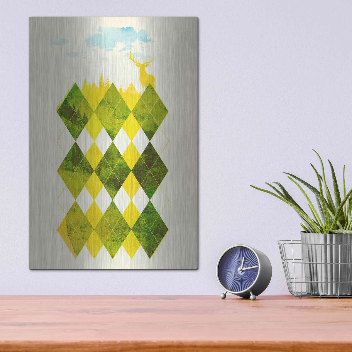 'Elegant Forest' by Robert Farkas – Metal Wall Art, 12x16 room view