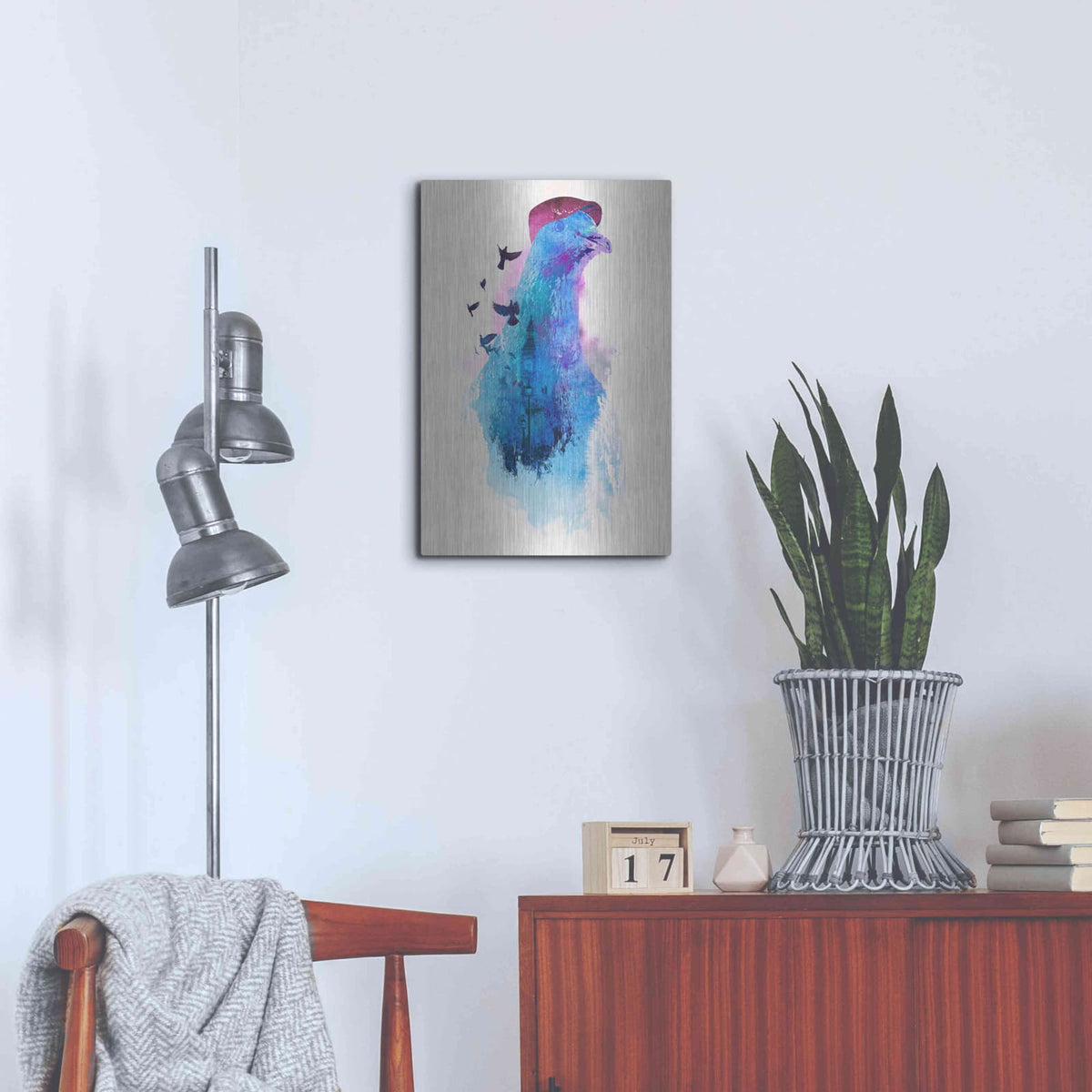 'Everybody Flies to London' by Robert Farkas – Metal Wall Art, 16x24 room view