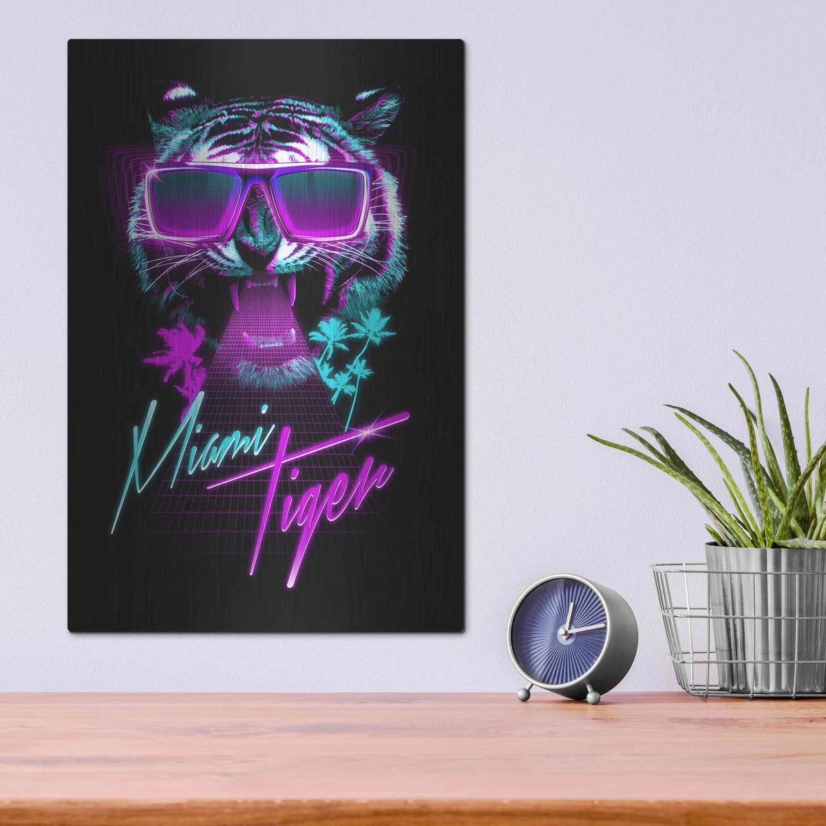 'Miami Tiger' by Robert Farkas – Metal Wall Art, 12x16 room view