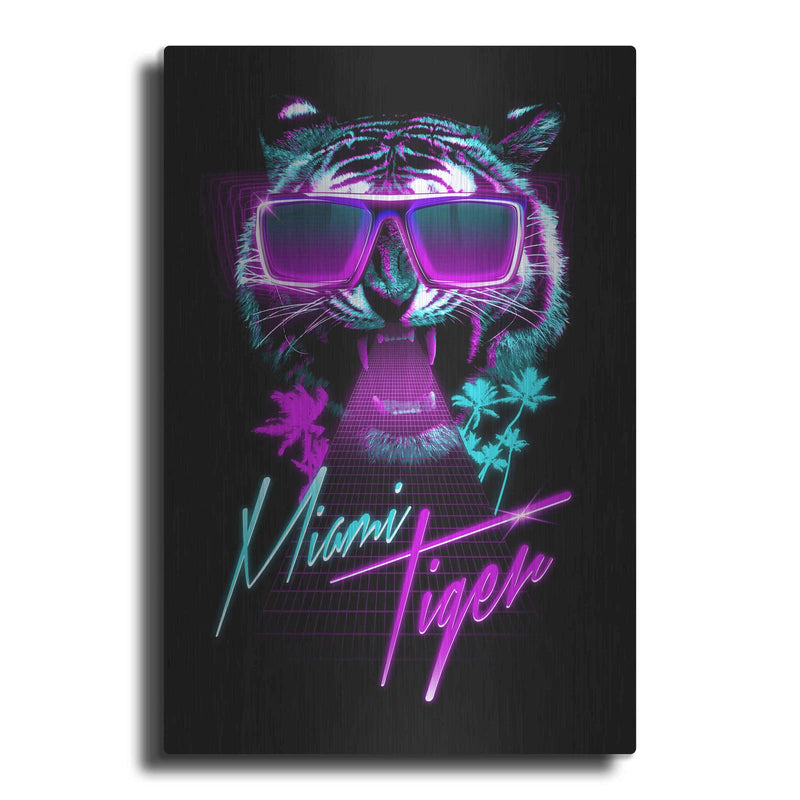 'Miami Tiger' by Robert Farkas – Metal Wall Art