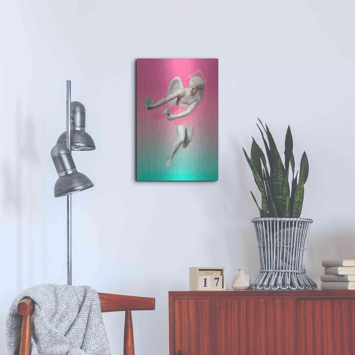 'Money & Pistachio' by Robert Farkas – Metal Wall Art, 16x24 room view