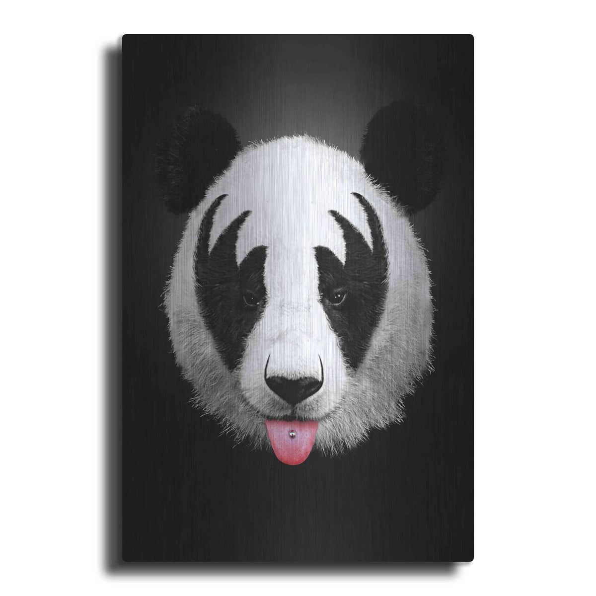 'Panda Rocks' by Robert Farkas – Metal Wall Art