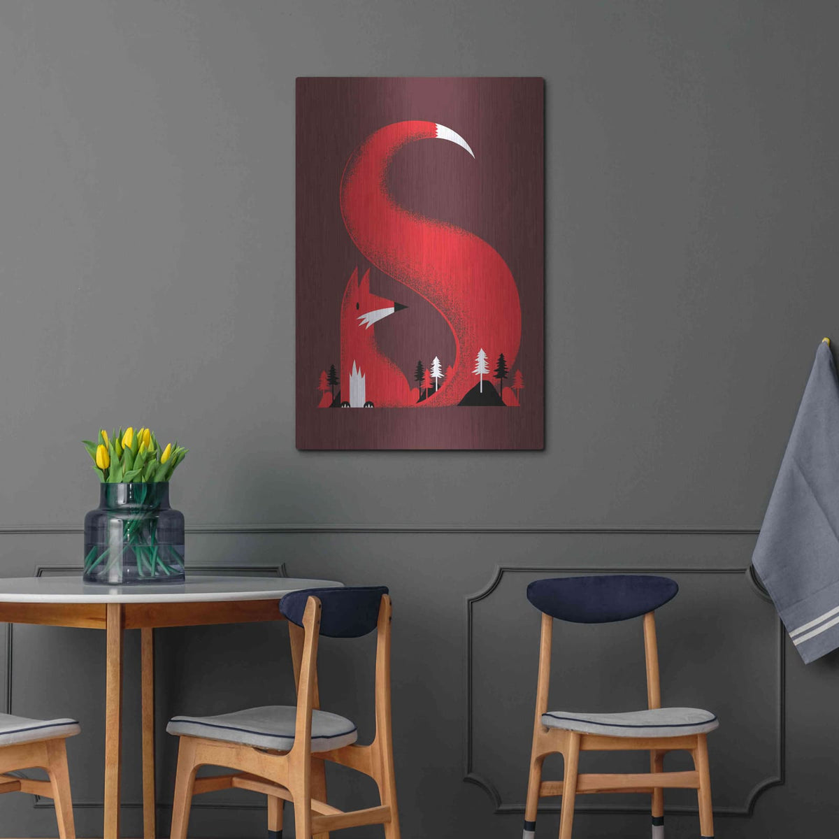 'S Like a Fox' by Robert Farkas – Metal Wall Art, 24x36 room view