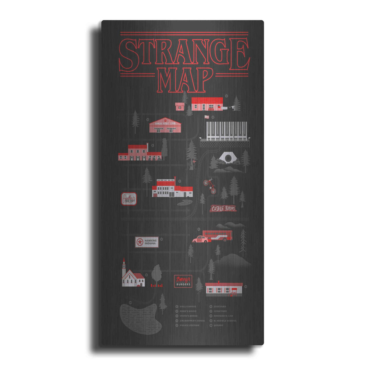 'Strange Map' by Robert Farkas – Metal Wall Art