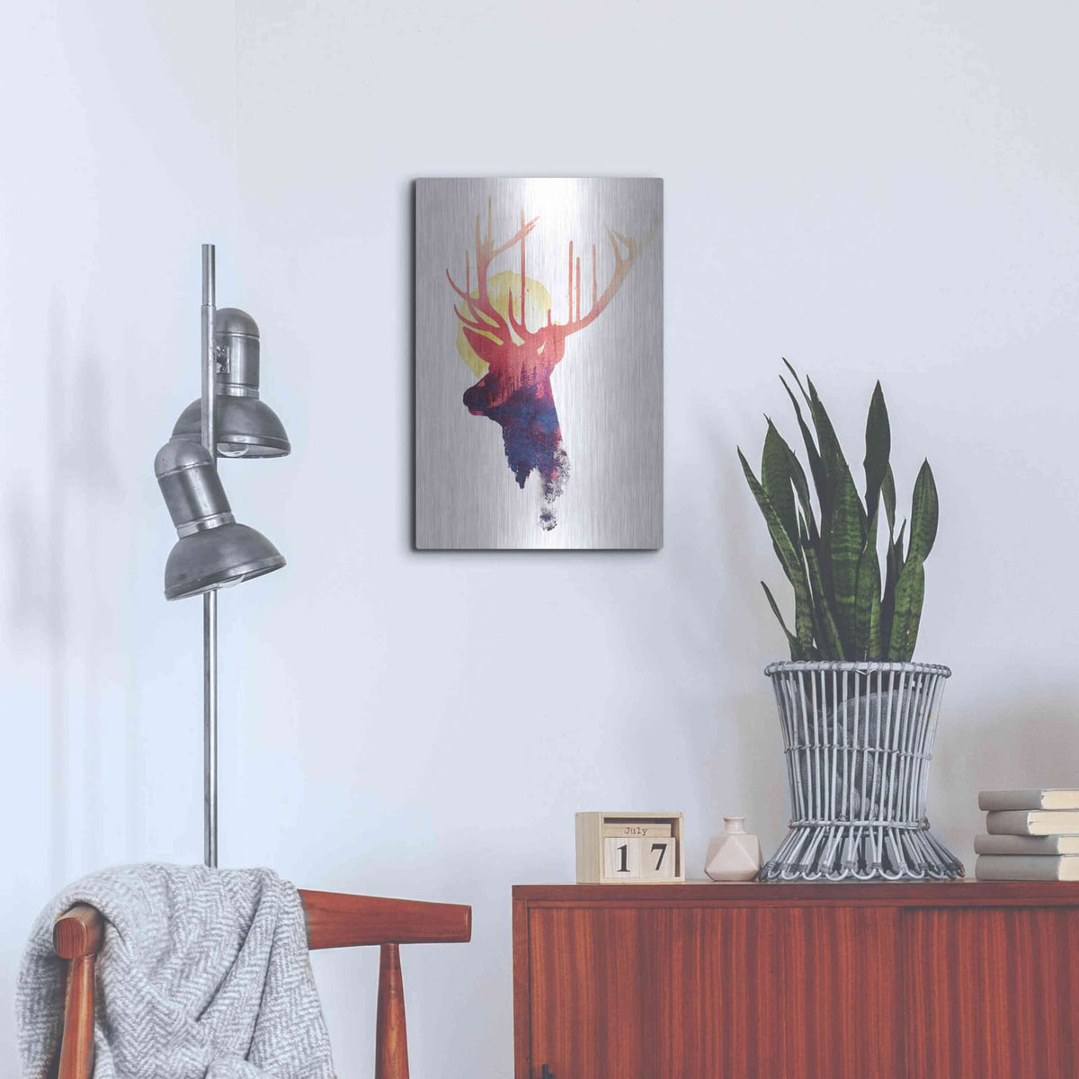 'The Burning Sun' by Robert Farkas – Metal Wall Art, 16x24 room view